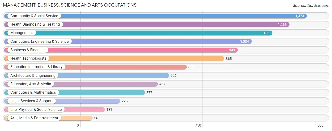 Management, Business, Science and Arts Occupations in Zip Code 62226