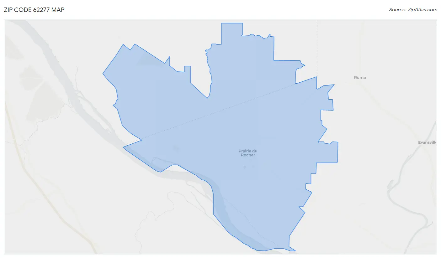 Zip Code 62277 Map