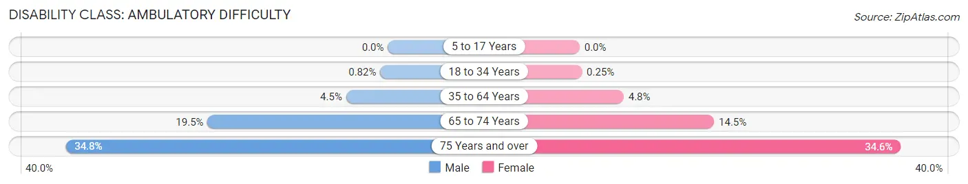 Disability in Zip Code 62363: <span>Ambulatory Difficulty</span>