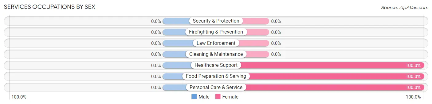 Services Occupations by Sex in Zip Code 62380