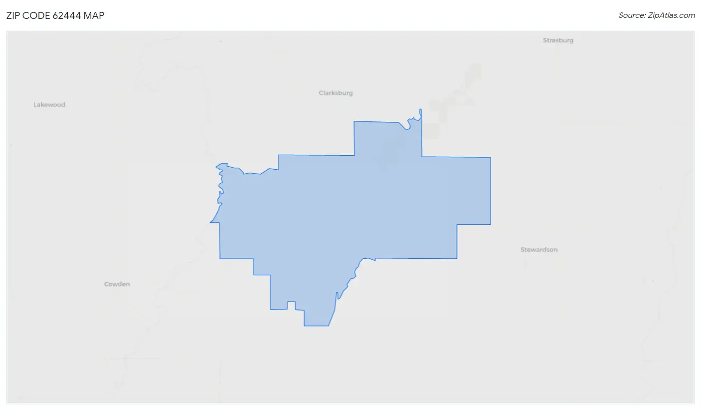 Zip Code 62444 Map