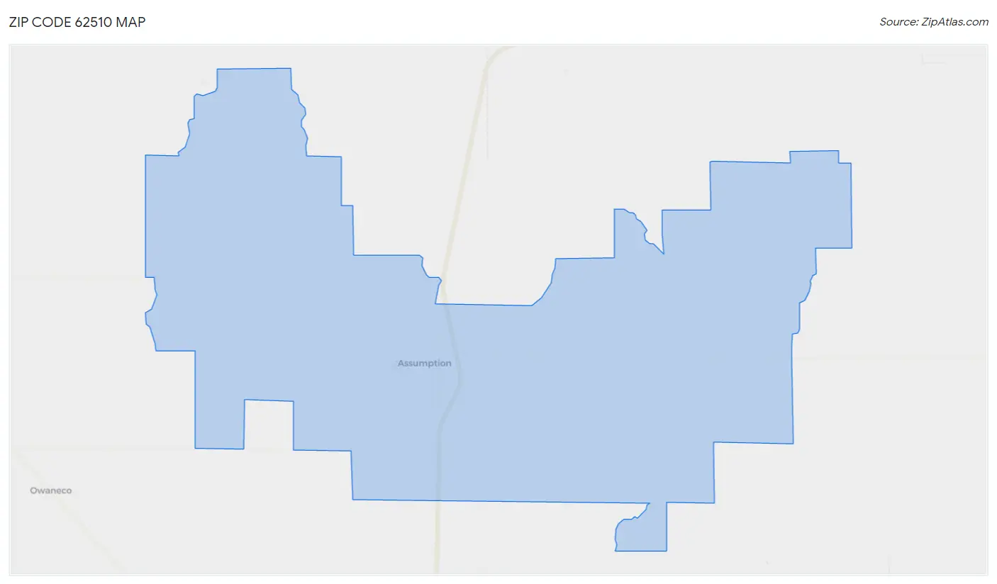 Zip Code 62510 Map