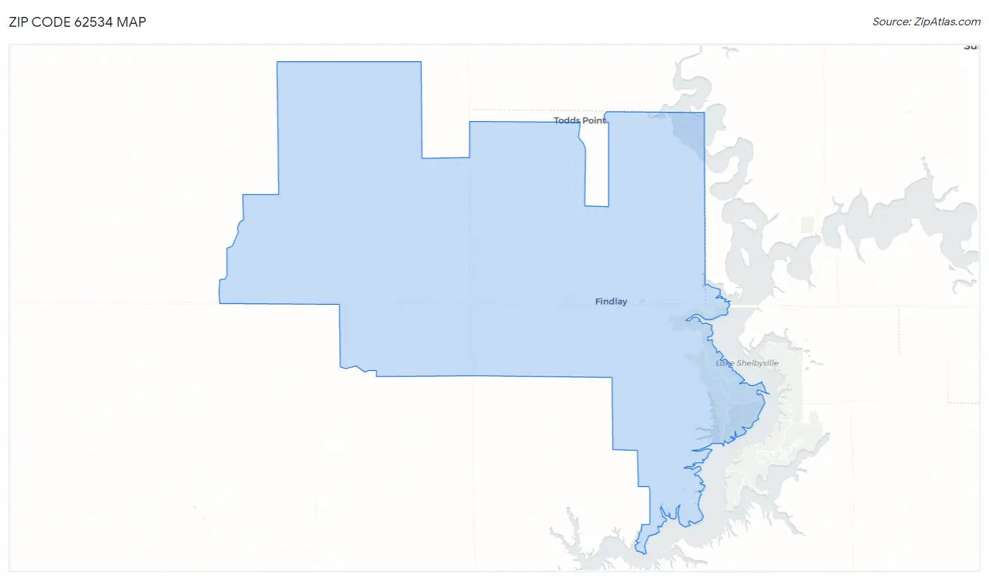 Zip Code 62534 Map