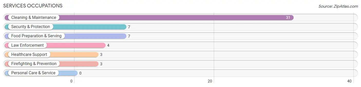 Services Occupations in Zip Code 62671