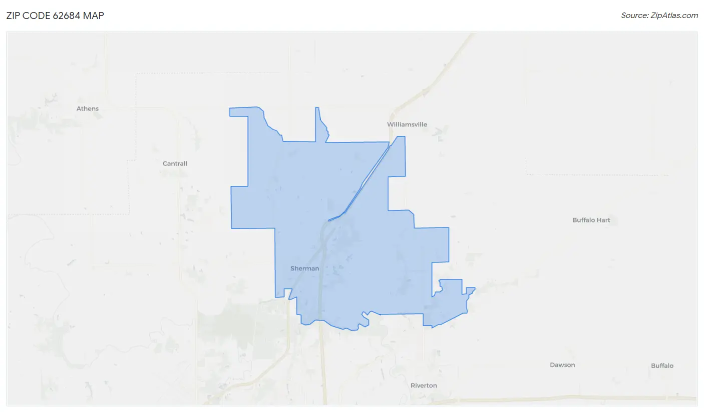 Zip Code 62684 Map