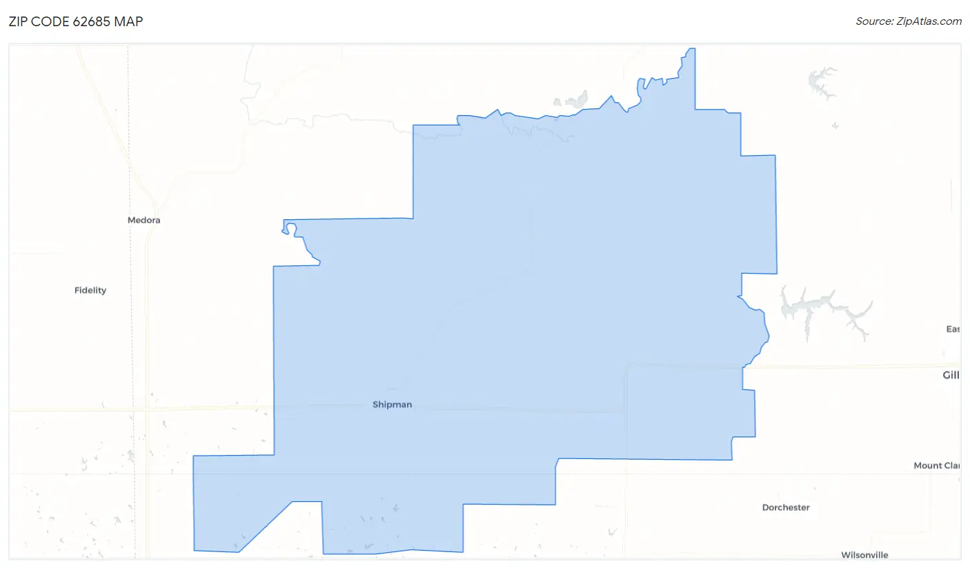 Zip Code 62685 Map