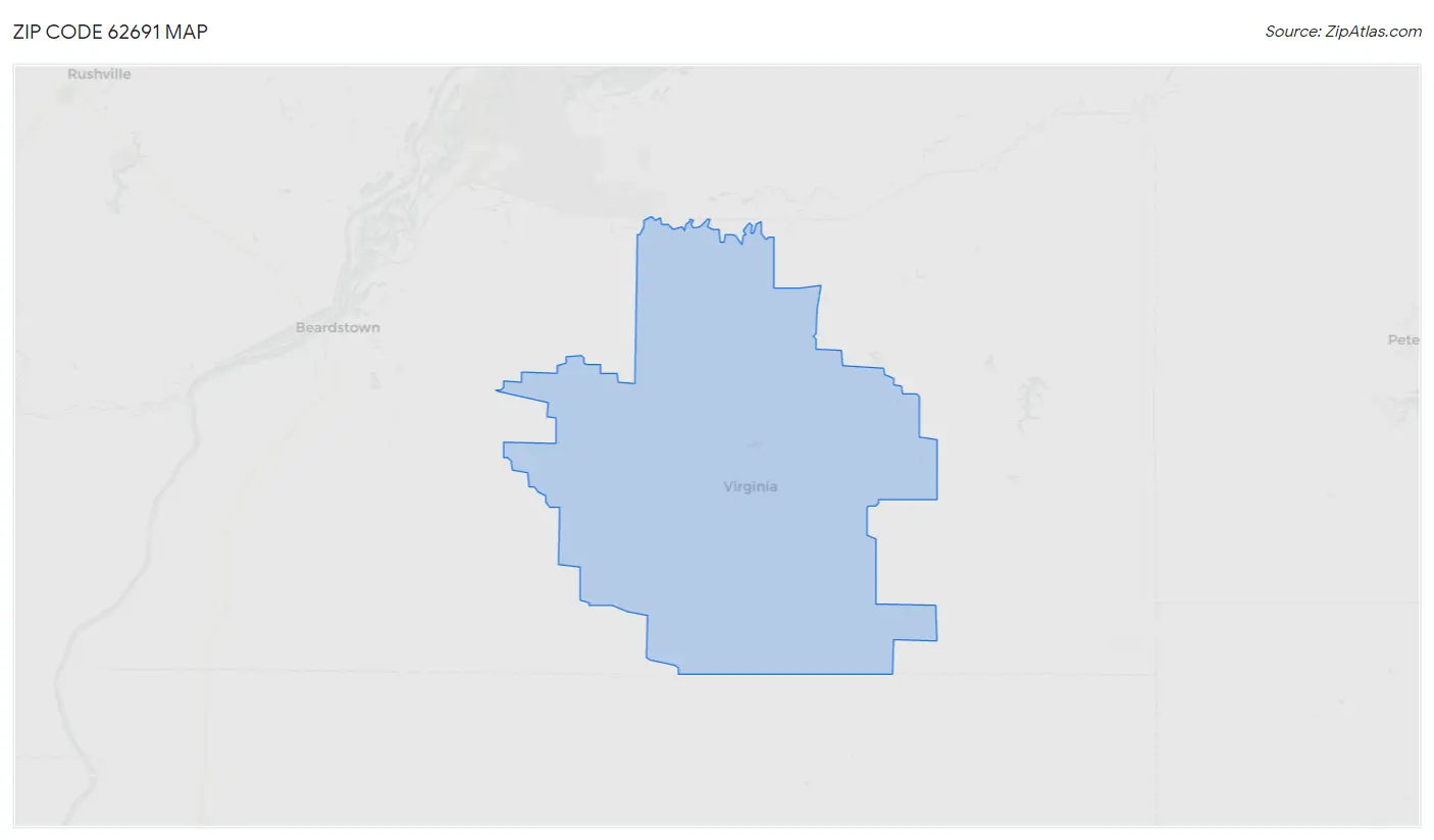 Zip Code 62691 Map