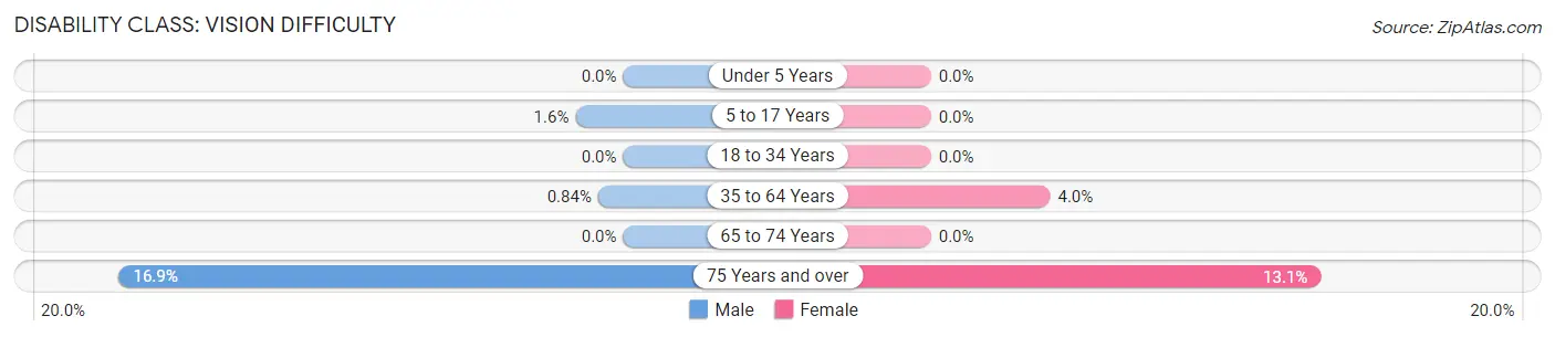 Disability in Zip Code 62691: <span>Vision Difficulty</span>