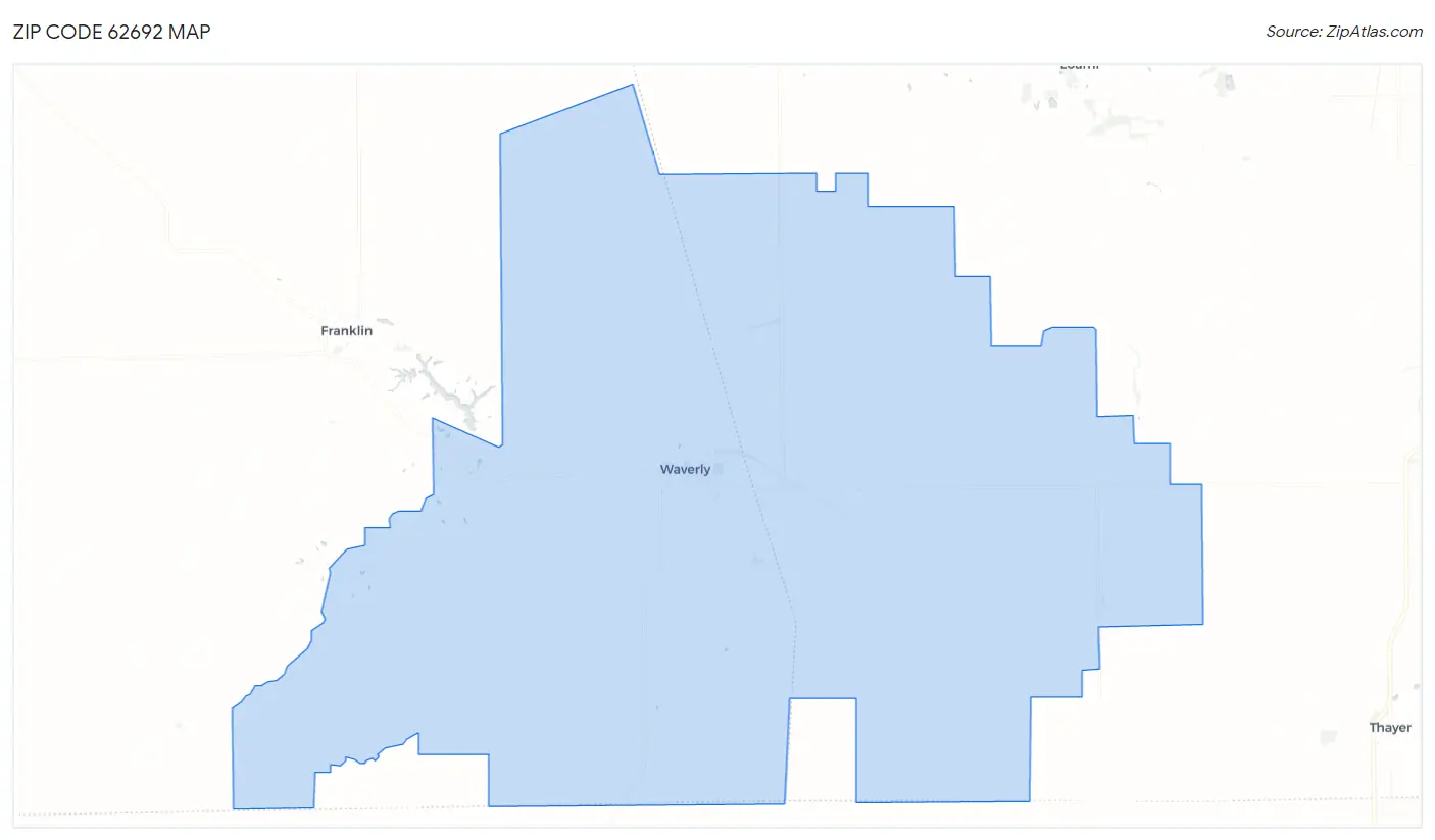 Zip Code 62692 Map