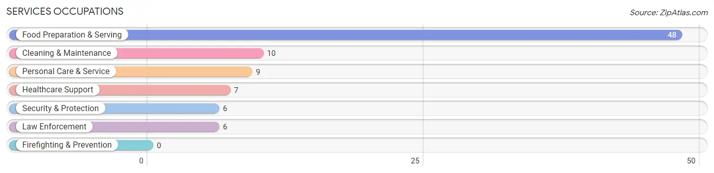 Services Occupations in Zip Code 62808