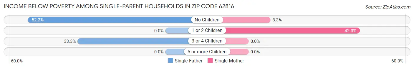 Income Below Poverty Among Single-Parent Households in Zip Code 62816