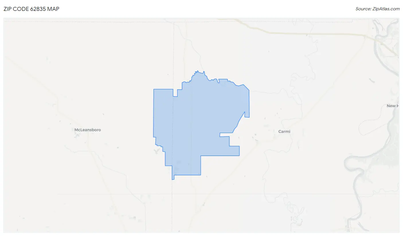 Zip Code 62835 Map