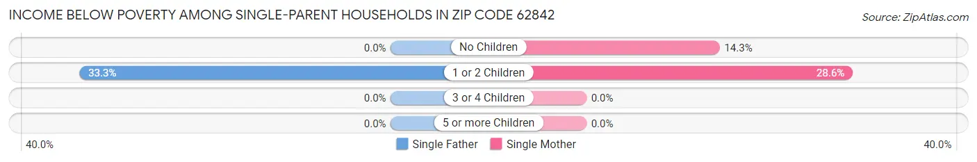 Income Below Poverty Among Single-Parent Households in Zip Code 62842