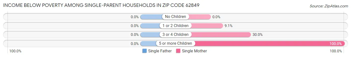 Income Below Poverty Among Single-Parent Households in Zip Code 62849