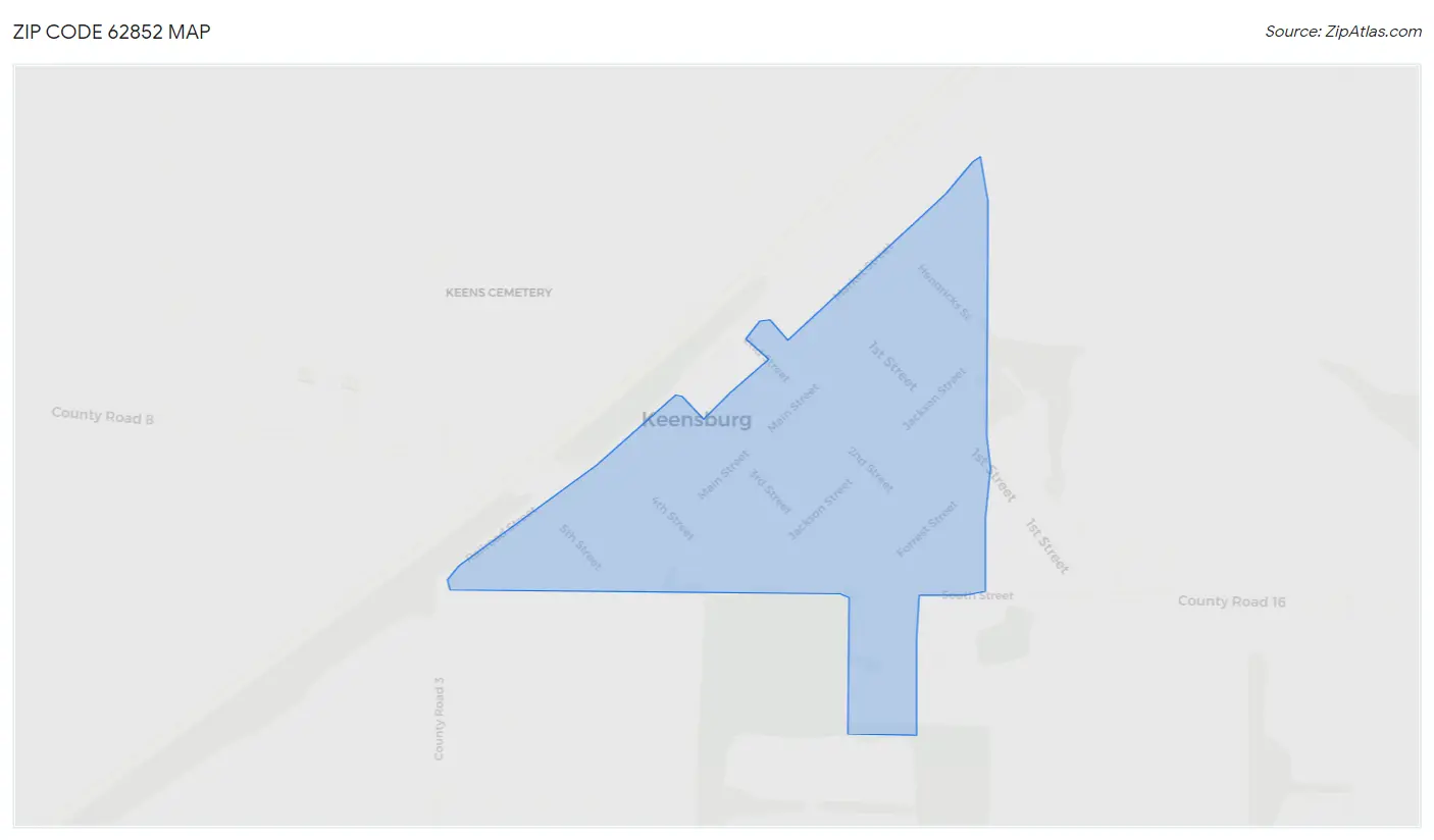 Zip Code 62852 Map