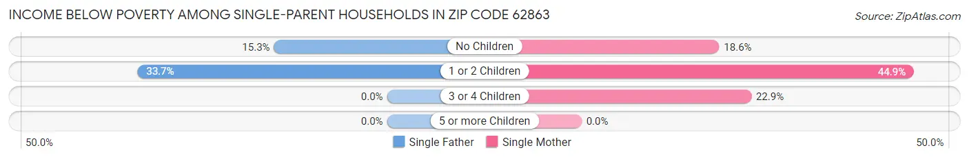 Income Below Poverty Among Single-Parent Households in Zip Code 62863
