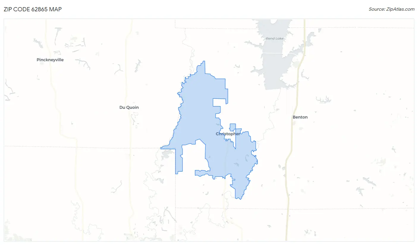 Zip Code 62865 Map