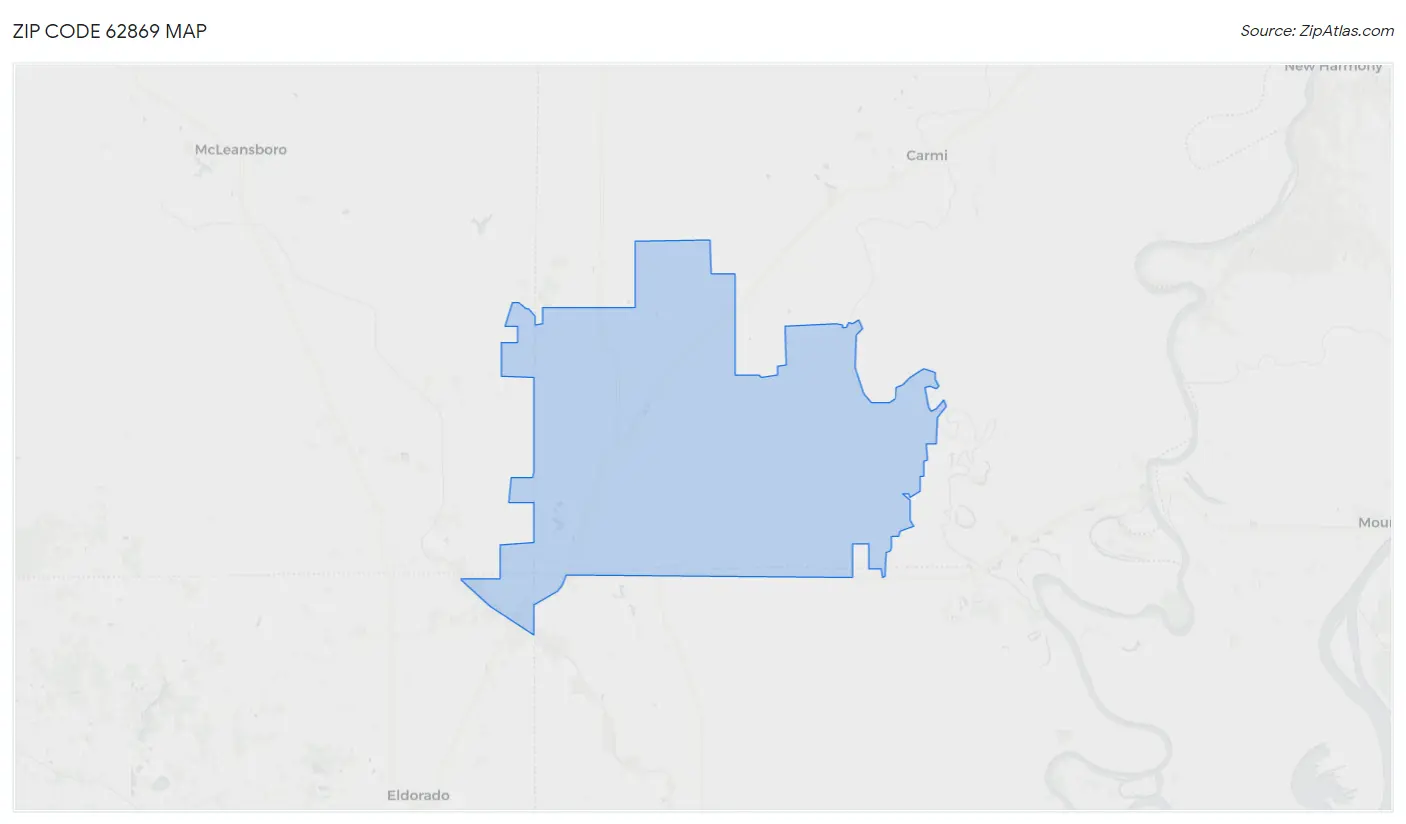 Zip Code 62869 Map