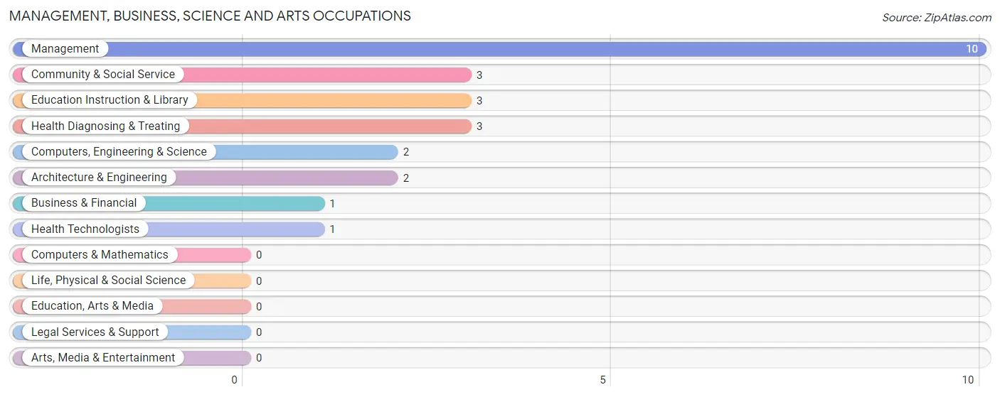 Management, Business, Science and Arts Occupations in Zip Code 62876