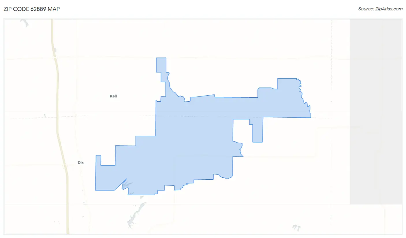 Zip Code 62889 Map