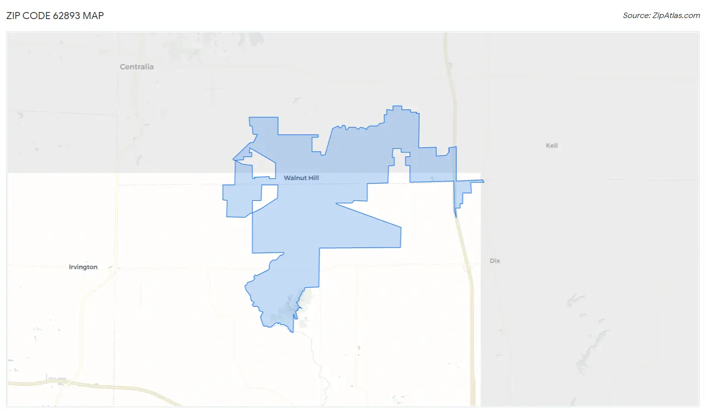 Zip Code 62893 Map