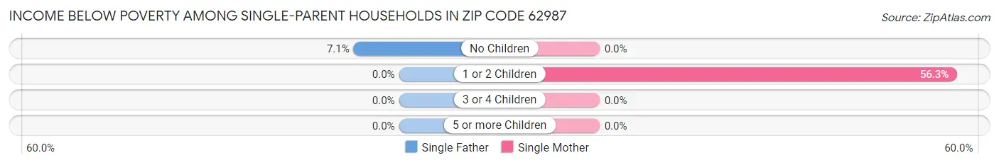 Income Below Poverty Among Single-Parent Households in Zip Code 62987