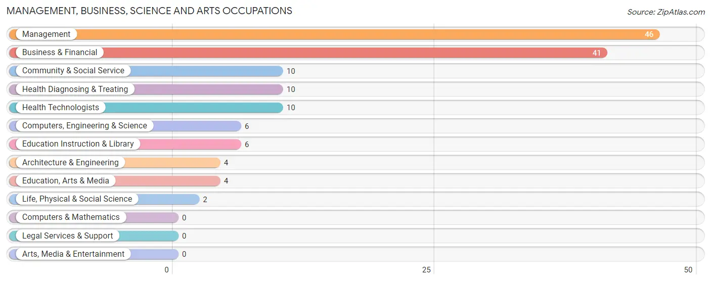 Management, Business, Science and Arts Occupations in Zip Code 62990