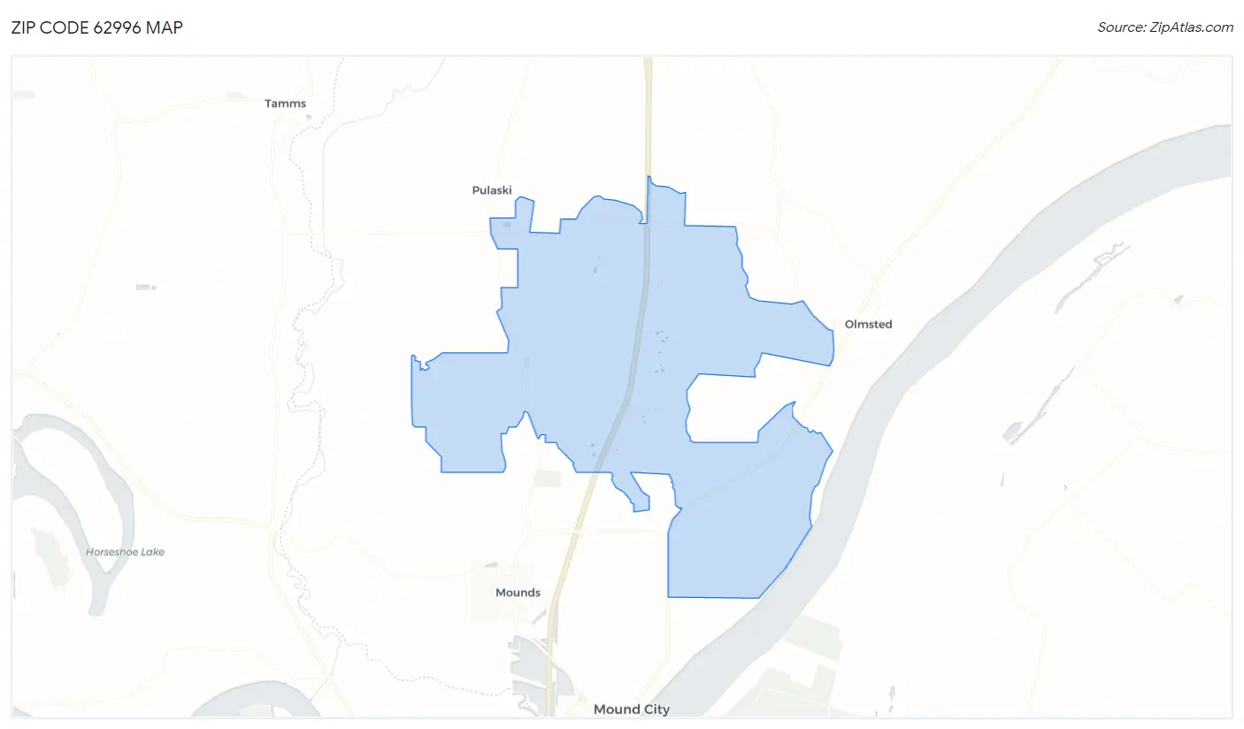 Zip Code 62996 Map