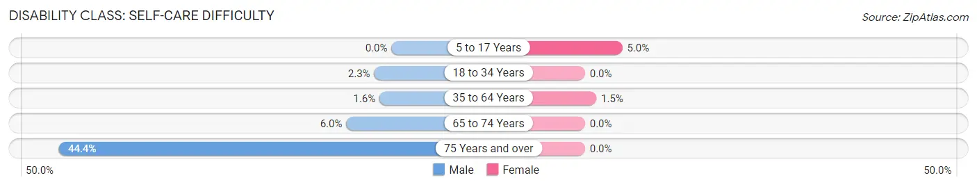 Disability in Zip Code 63012: <span>Self-Care Difficulty</span>