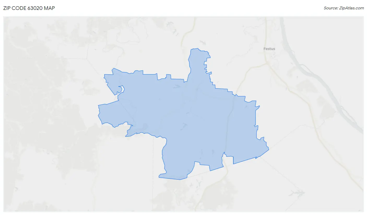 Zip Code 63020 Map