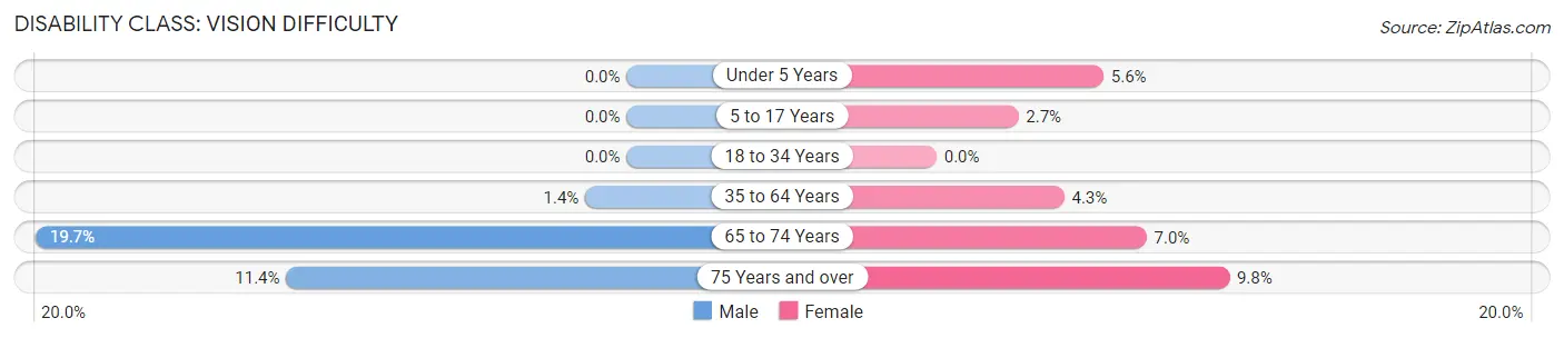 Disability in Zip Code 63028: <span>Vision Difficulty</span>