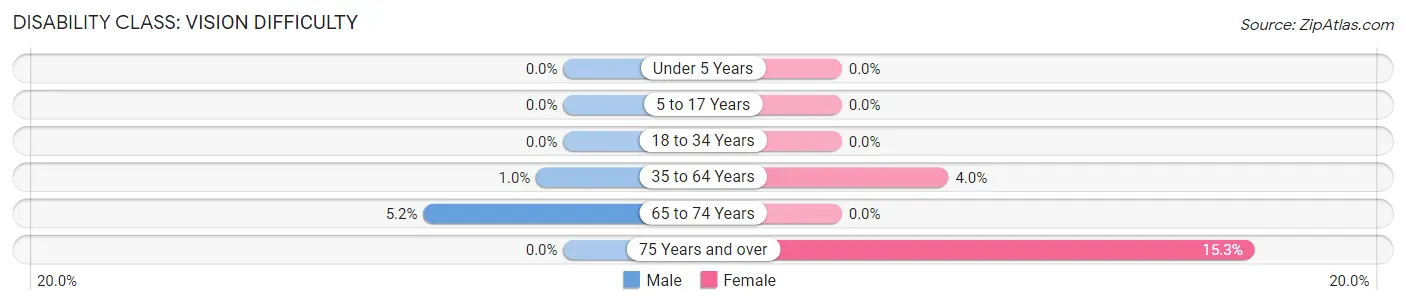 Disability in Zip Code 63037: <span>Vision Difficulty</span>