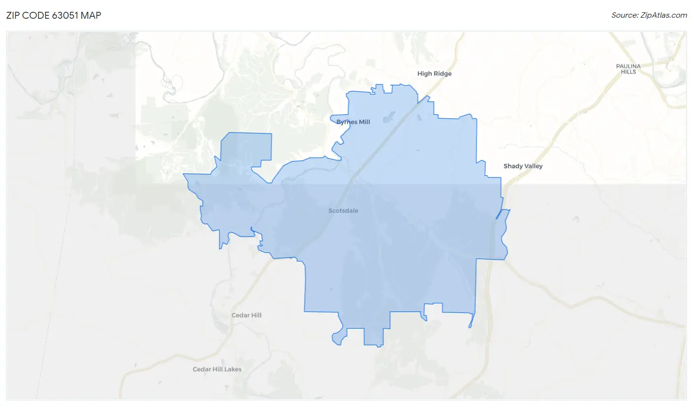 Zip Code 63051 Map