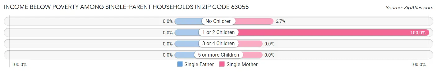 Income Below Poverty Among Single-Parent Households in Zip Code 63055