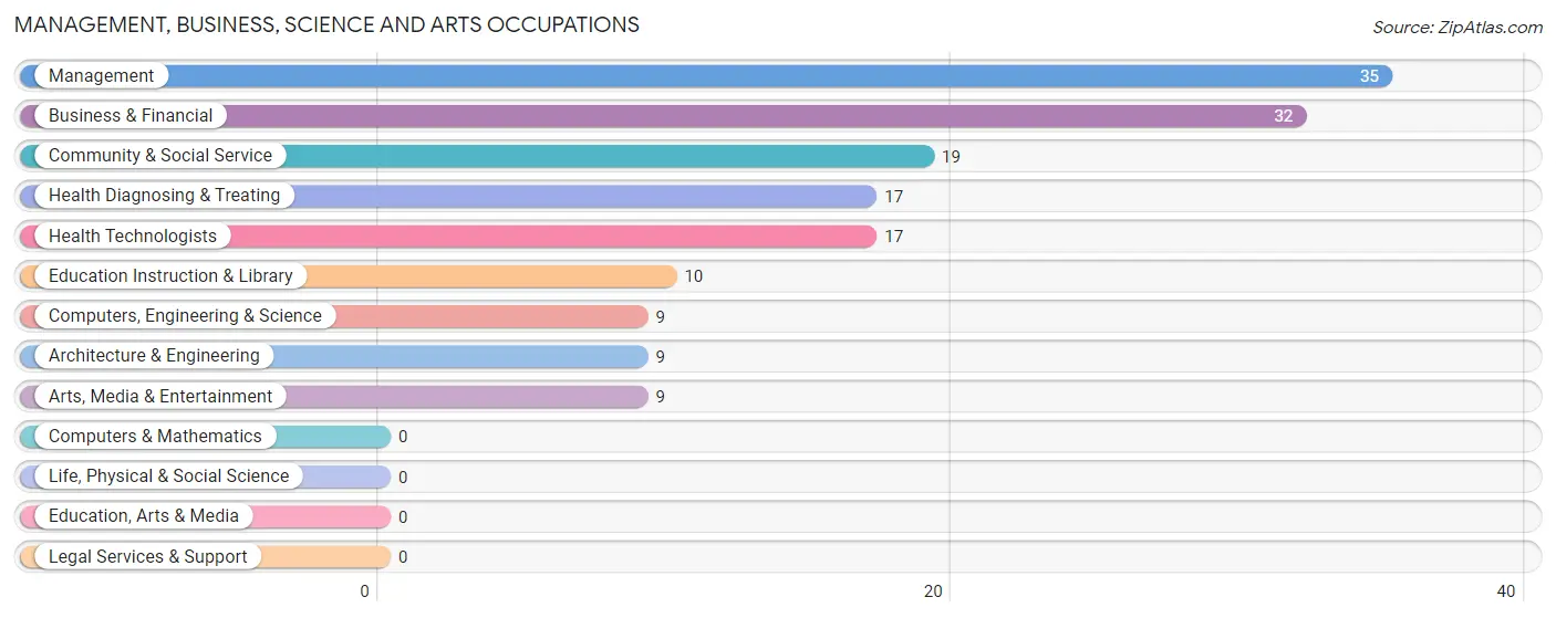 Management, Business, Science and Arts Occupations in Zip Code 63060