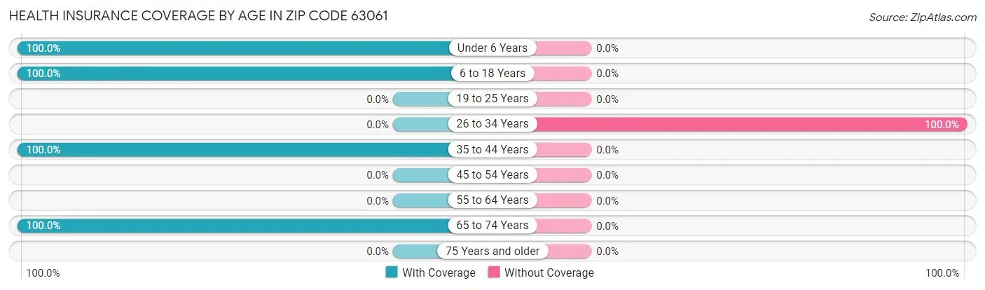 Health Insurance Coverage by Age in Zip Code 63061