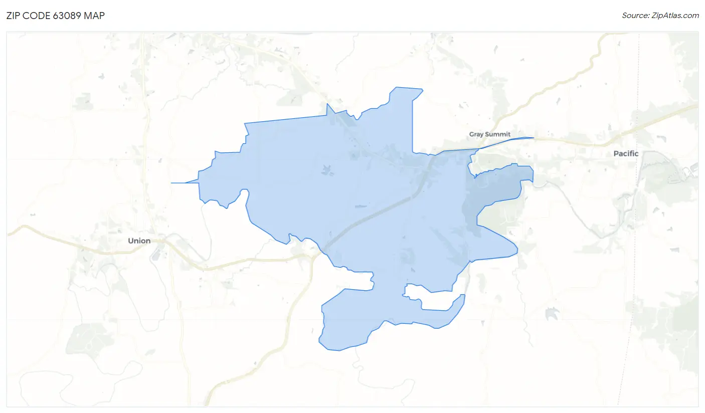 Zip Code 63089 Map