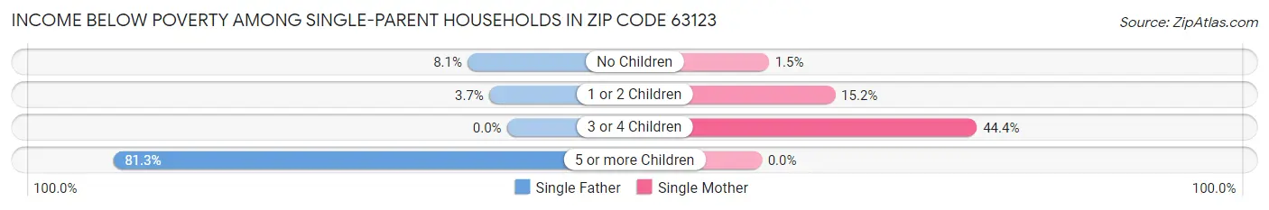 Income Below Poverty Among Single-Parent Households in Zip Code 63123