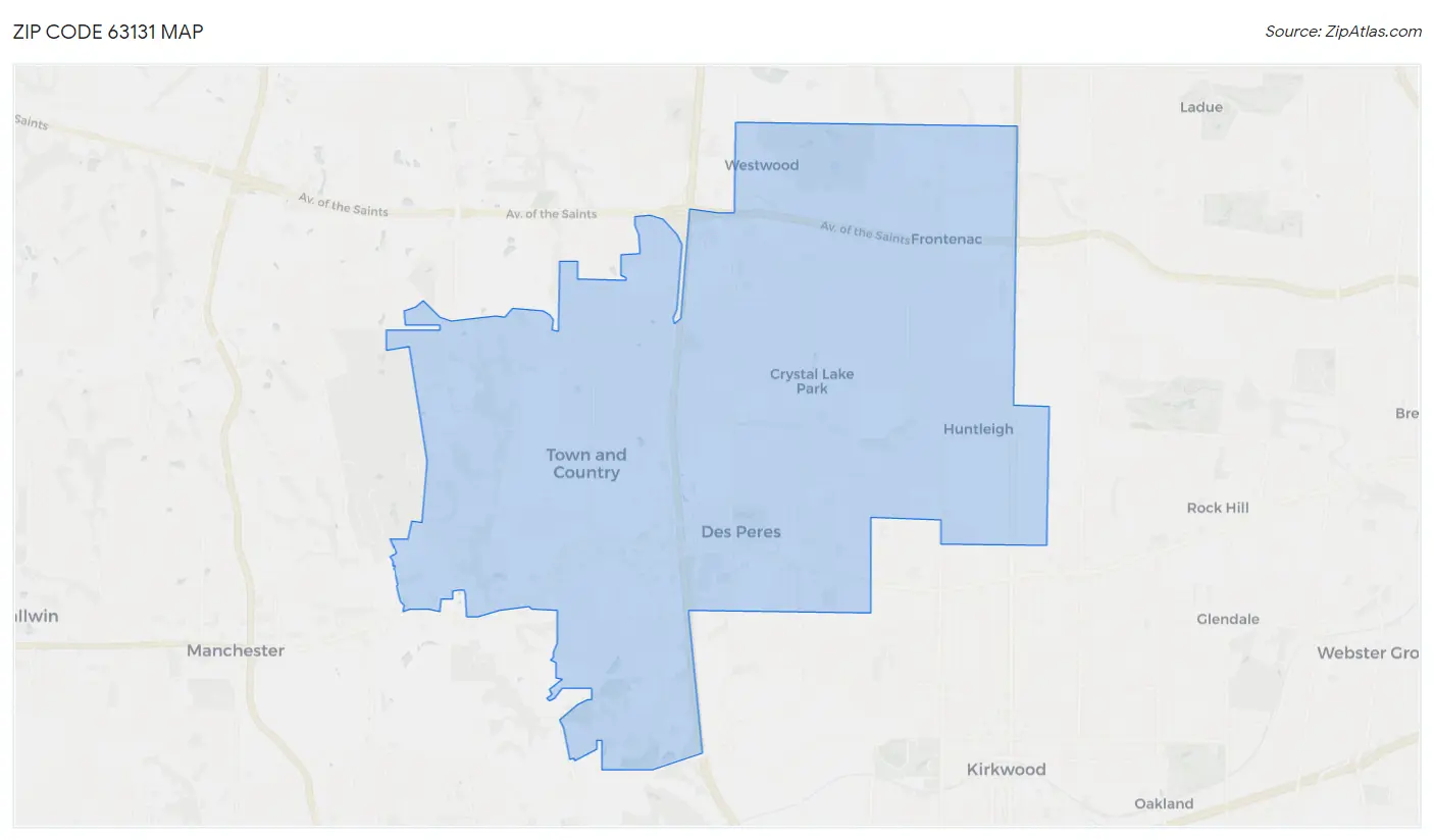 Zip Code 63131 Map