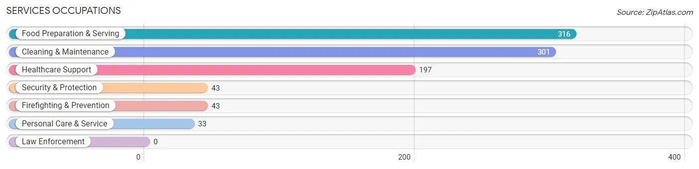 Services Occupations in Zip Code 63133