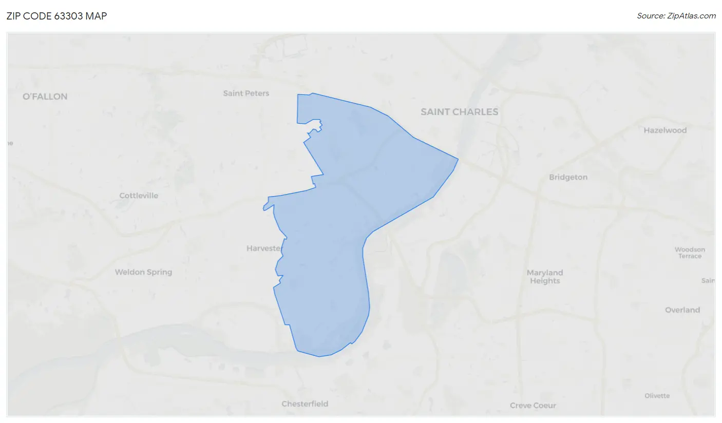 Zip Code 63303 Map