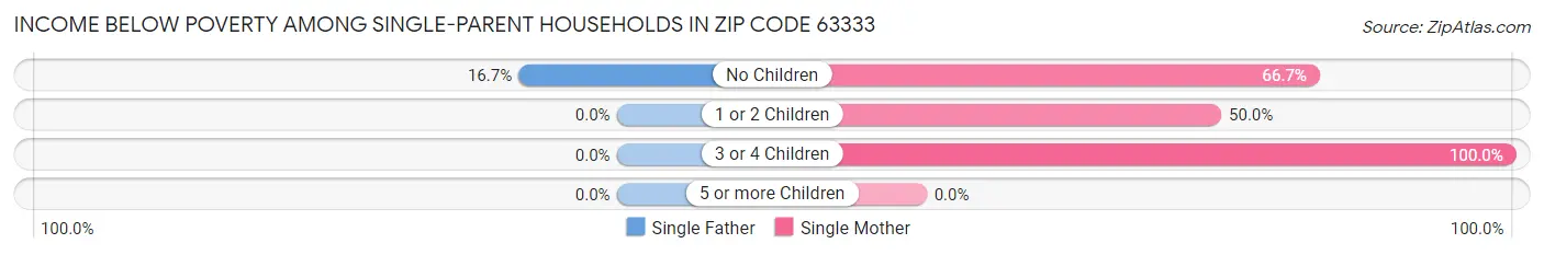Income Below Poverty Among Single-Parent Households in Zip Code 63333