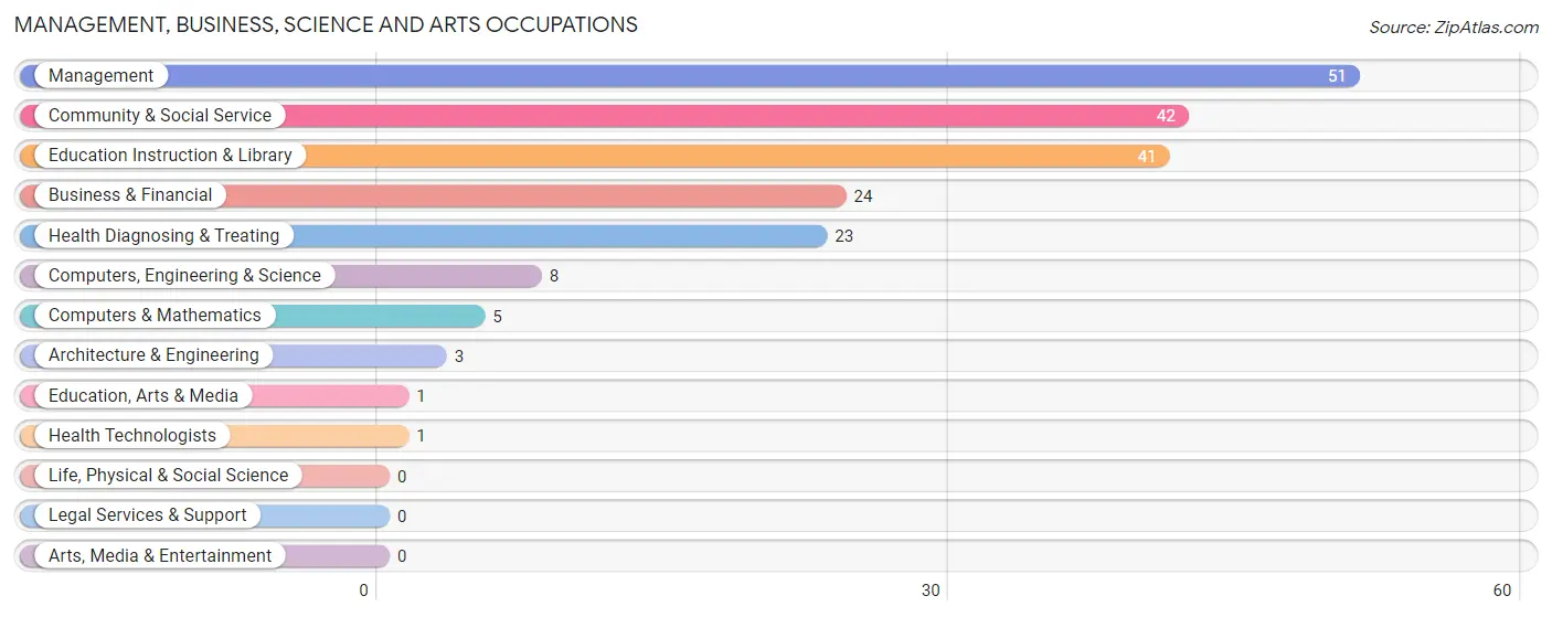 Management, Business, Science and Arts Occupations in Zip Code 63373