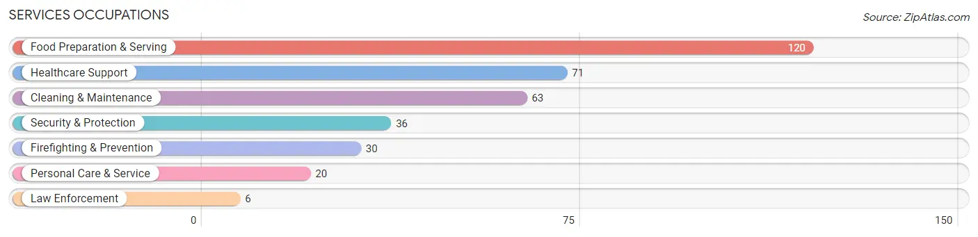 Services Occupations in Zip Code 63435