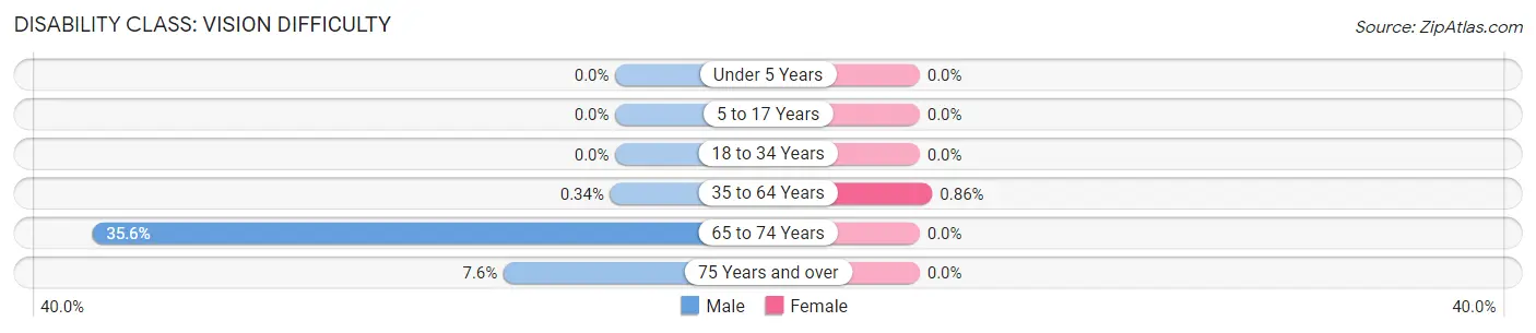 Disability in Zip Code 63462: <span>Vision Difficulty</span>