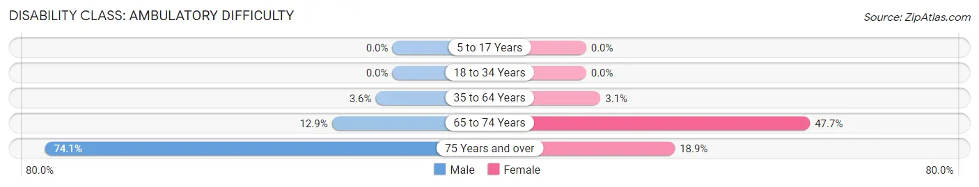 Disability in Zip Code 63469: <span>Ambulatory Difficulty</span>