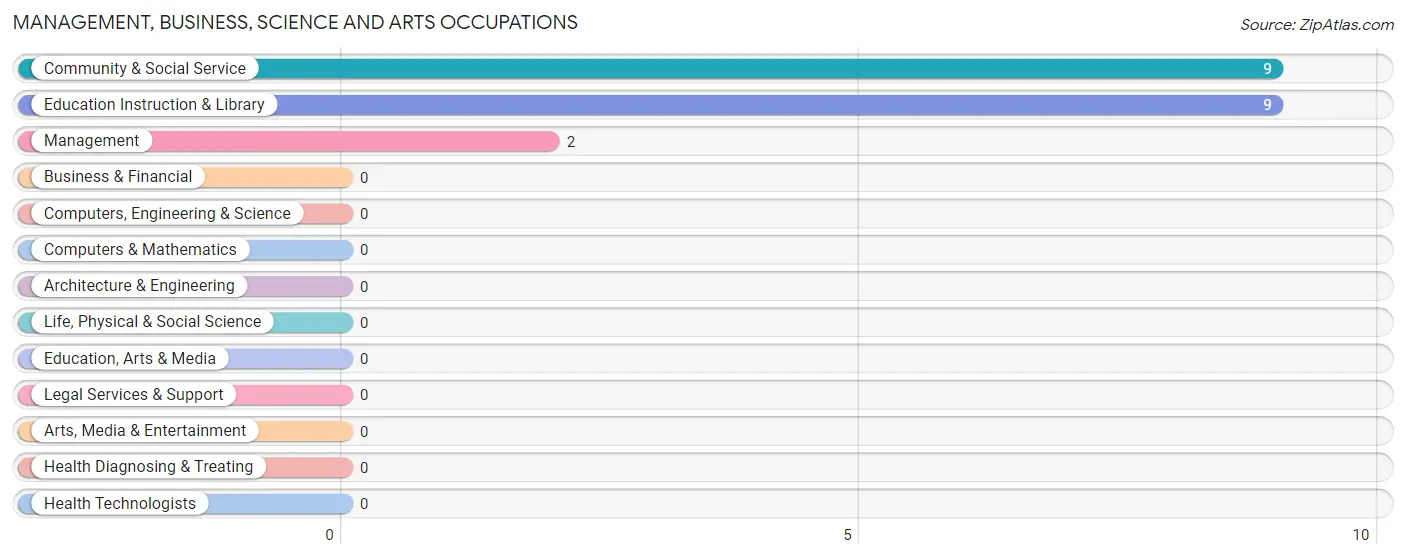 Management, Business, Science and Arts Occupations in Zip Code 63472