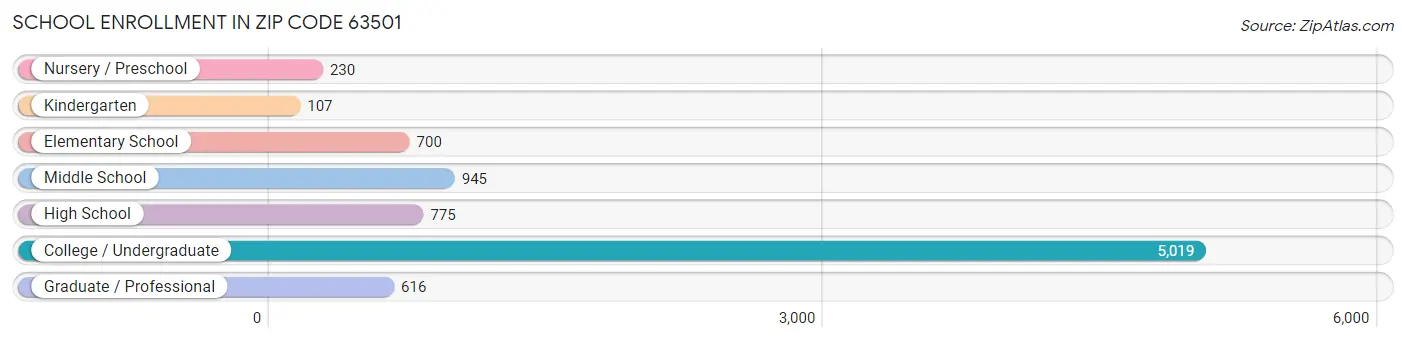 School Enrollment in Zip Code 63501