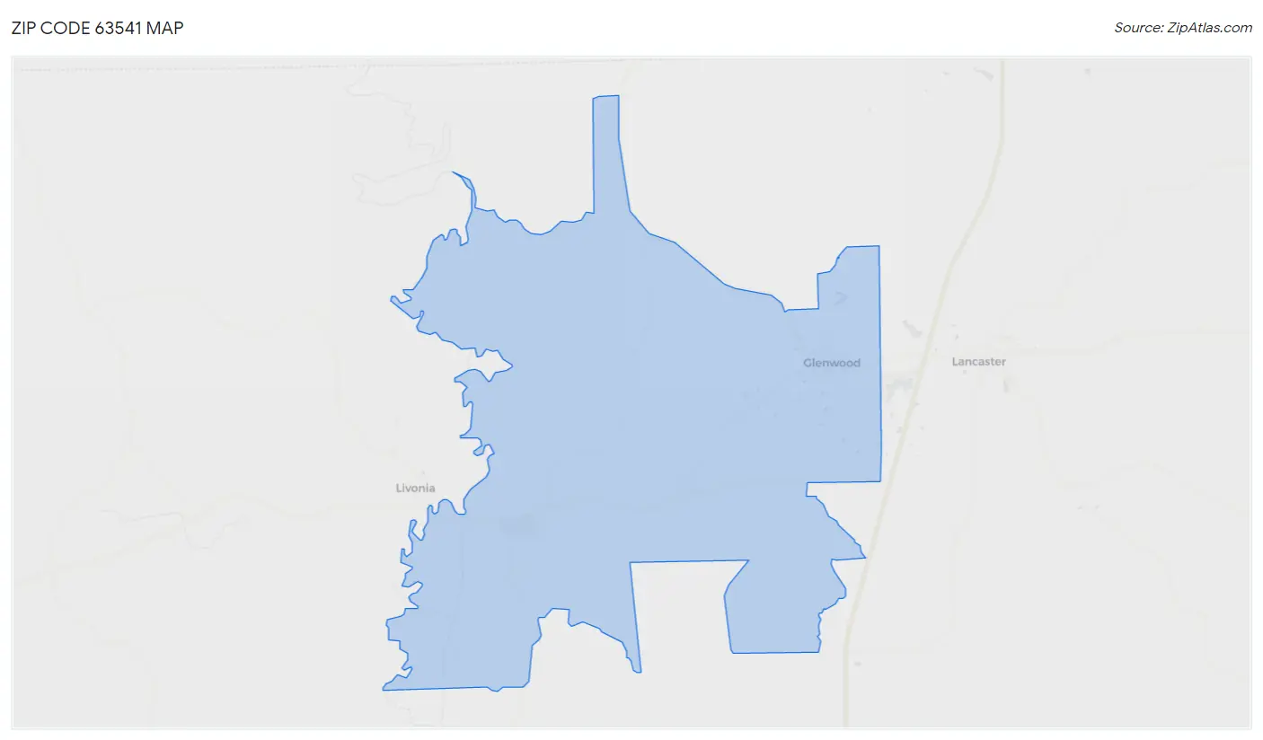 Zip Code 63541 Map