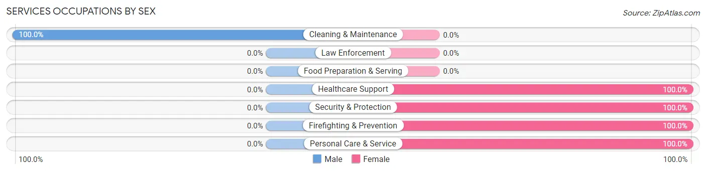 Services Occupations by Sex in Zip Code 63545